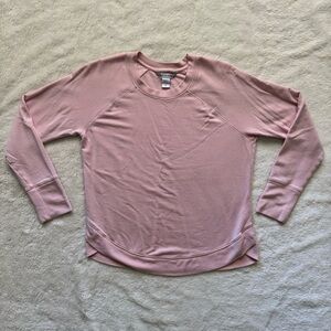 Athleta Women's Size Small Pink Athletic Long Sleeve Mindset Sweatshirt